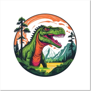 Dinosaur rounded design Posters and Art